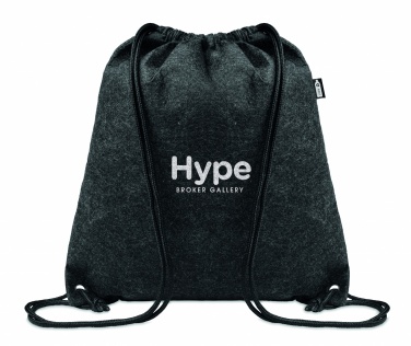 Logotrade advertising product picture of: RPET felt drawstring bag