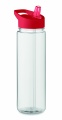 RPET bottle 650ml PP flip lid, Red