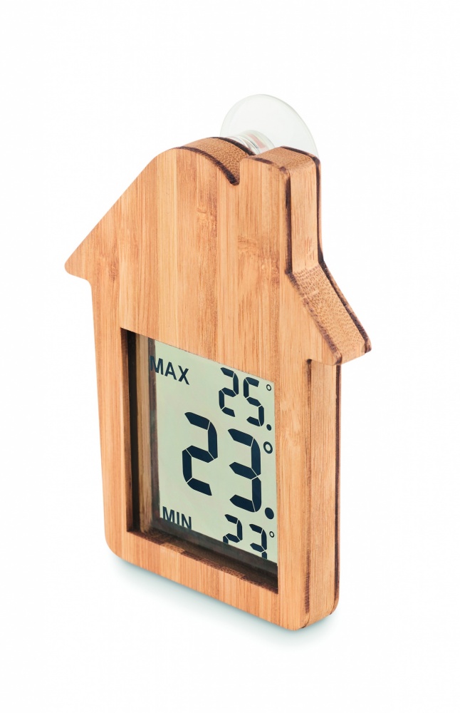 Logo trade promotional giveaway photo of: Bamboo weather station HISA