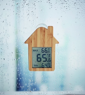 Logo trade business gift photo of: Bamboo weather station HISA