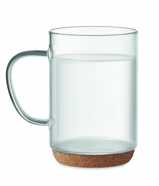 Logotrade corporate gifts photo of: Glass mug 400ml with cork base