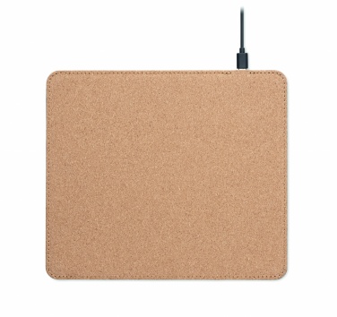 Logotrade promotional merchandise photo of: Cork mouse mat charger 15W