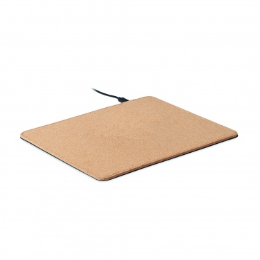 Logotrade business gift image of: Cork mouse mat charger 15W