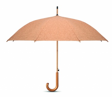 Logo trade promotional gifts image of: 25 inch cork umbrella