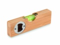 Spirit level and bottle opener, Wood