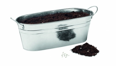 Logo trade promotional gift photo of: Zinc tub with 3 herbs seeds