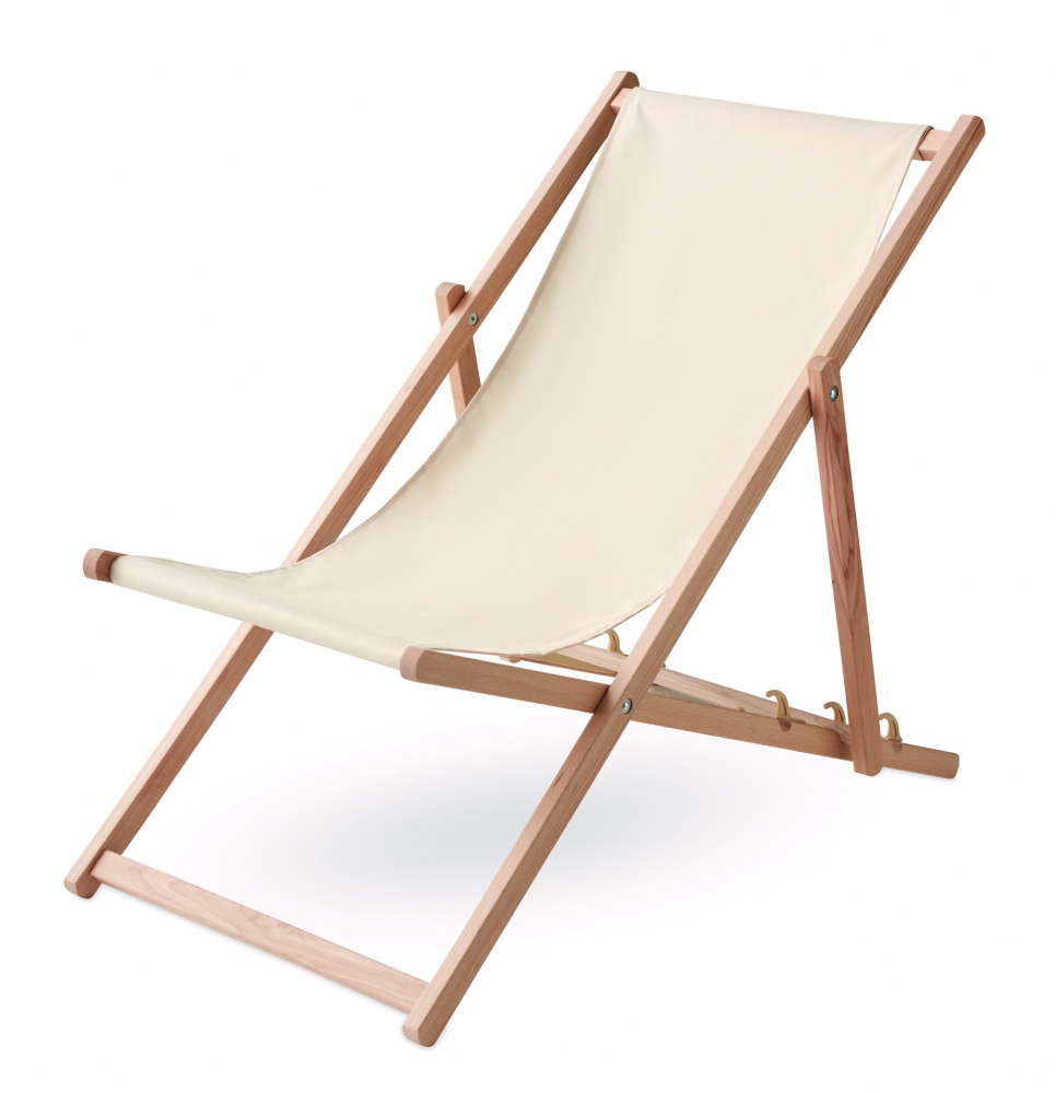 Logo trade corporate gifts picture of: Beach chair in wood