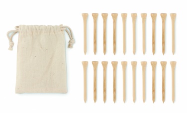 Logotrade promotional item image of: 20 bamboo golf tees set