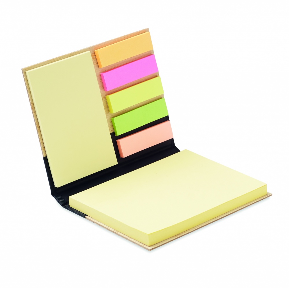 Logo trade promotional gifts picture of: Bamboo sticky note memo pad