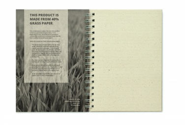 Logo trade promotional giveaways picture of: A5 grass notebook 80 lined