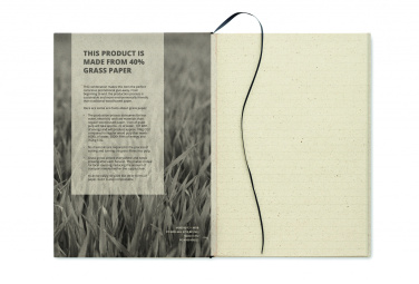 Logo trade advertising product photo of: A5 grass notebook 80 lined