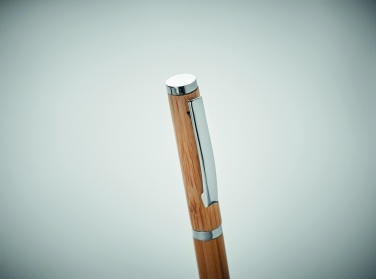 Logo trade advertising products image of: Bamboo gel pen