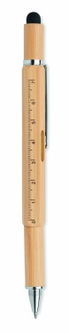 Logo trade promotional gifts image of: Spirit level pen in bamboo