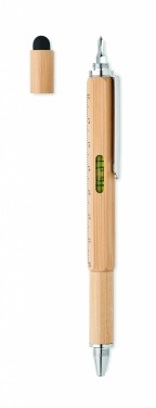 Logo trade promotional merchandise picture of: Spirit level pen in bamboo