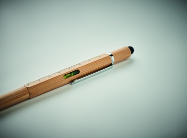 Logotrade business gift image of: Spirit level pen in bamboo