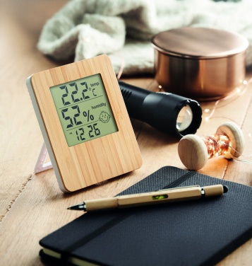 Logotrade promotional item picture of: Bamboo weather station