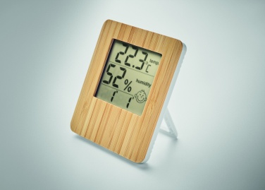 Logo trade promotional merchandise image of: Bamboo weather station