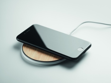 Logotrade promotional items photo of: Bamboo wireless charger 10W