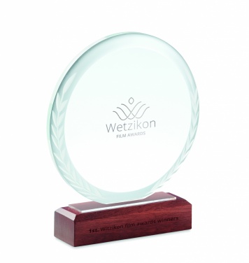 Logo trade promotional products image of: Round award plaque