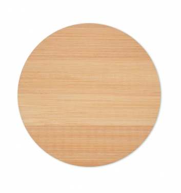 Logo trade promotional merchandise picture of: Bamboo round coaster