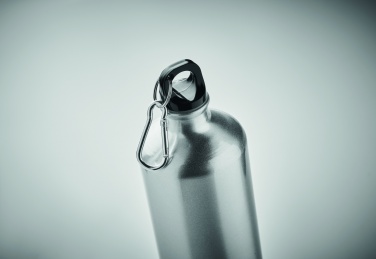 Logotrade promotional giveaway image of: 1000 ml single-walled aluminum water bottle with a carabiner