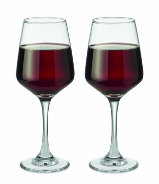 Logo trade advertising products image of: Set of 2 wine glasses