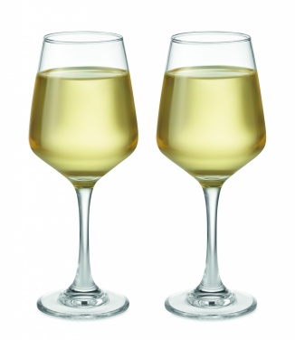 Logo trade corporate gifts image of: Set of 2 wine glasses