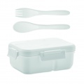 Lunch box with cutlery in PP, White