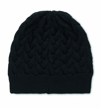 Logotrade promotional giveaway picture of: Cable knit beanie in RPET