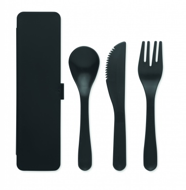 Logo trade promotional giveaway photo of: Cutlery set recycled PP