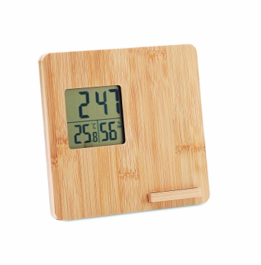 Logo trade business gift photo of: Bamboo weather station 10W