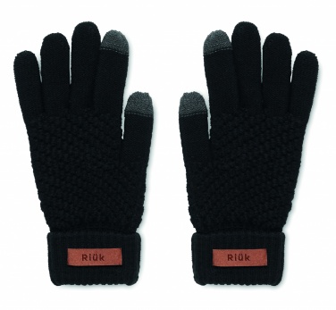 Logo trade business gifts image of: Rpet tactile gloves