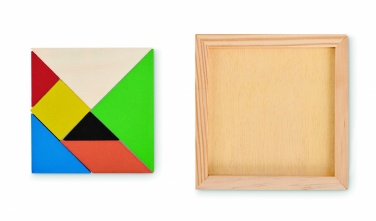 Logotrade promotional product picture of: Tangram puzzle in wood