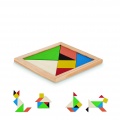 Tangram puzzle in wood, Wood