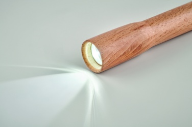 Logo trade promotional gift photo of: Wooden torch with COB light