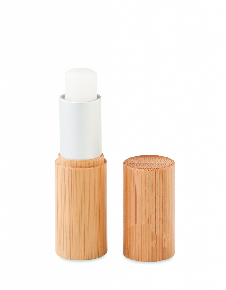 Logo trade advertising products picture of: Lip balm in bamboo tube box