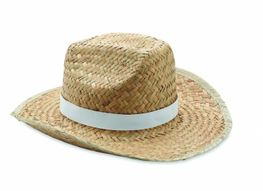 Logo trade promotional merchandise image of: Natural straw cowboy hat