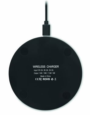 Logo trade promotional products picture of: Glass wireless 10W charger