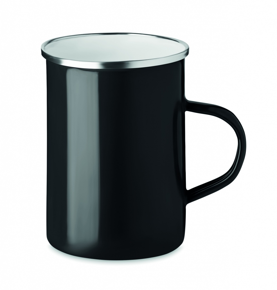 Logo trade advertising products image of: Metal mug with enamel layer