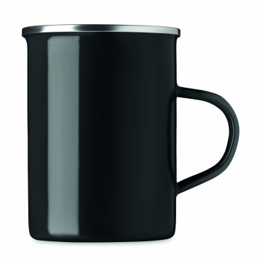 Logo trade corporate gifts picture of: Metal mug with enamel layer