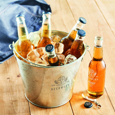 Logo trade promotional gift photo of: Metal beer bucket 4L