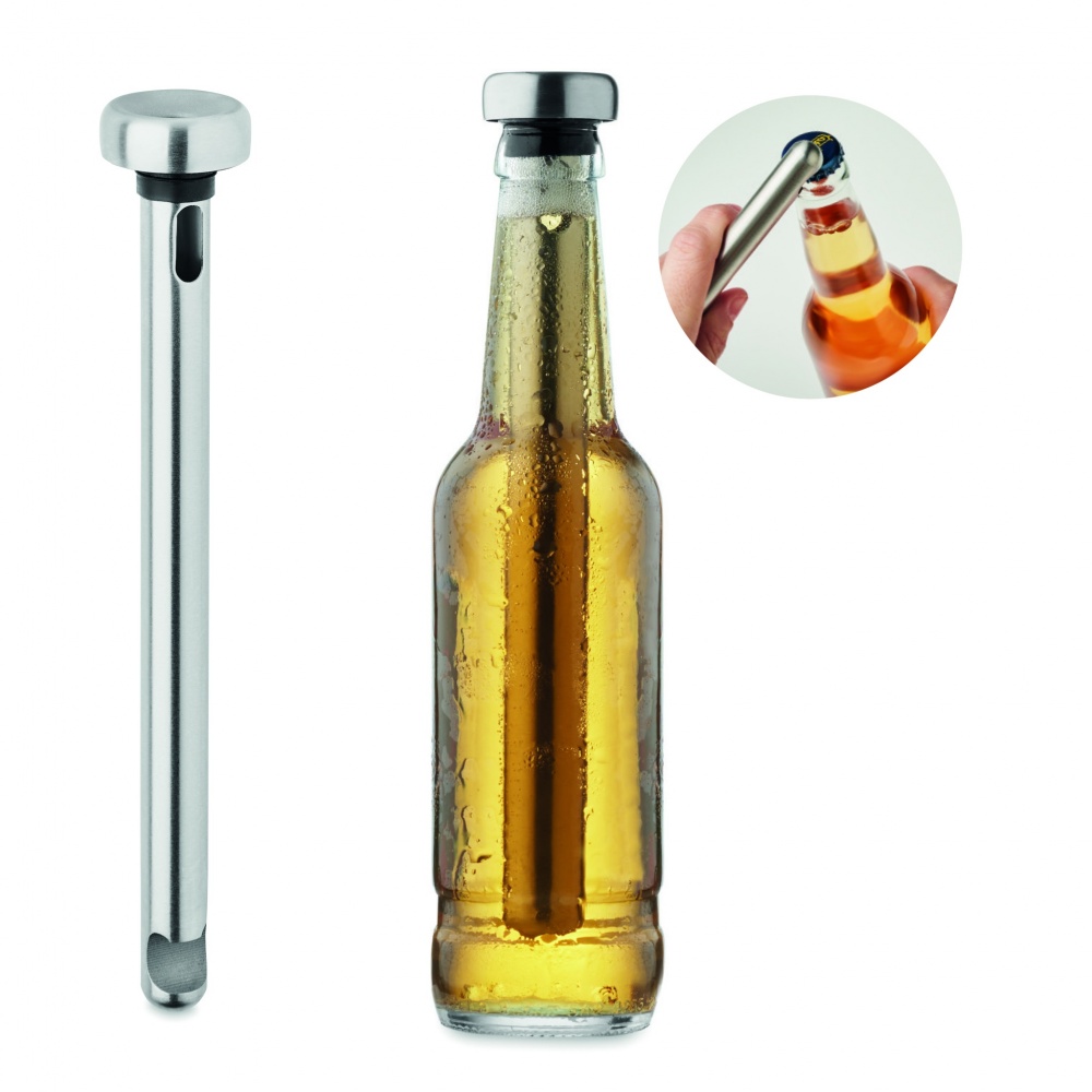 Logo trade promotional giveaways image of: Bottle opener chiller stick