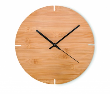 Logotrade corporate gift image of: Round shape bamboo wall clock