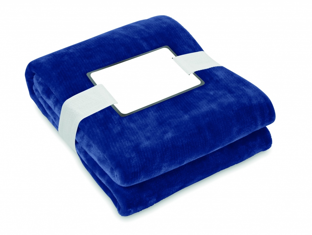 Logo trade corporate gifts image of: RPET fleece blanket 280 gr/m²