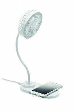 Logo trade promotional merchandise photo of: Desktop charger fan with light