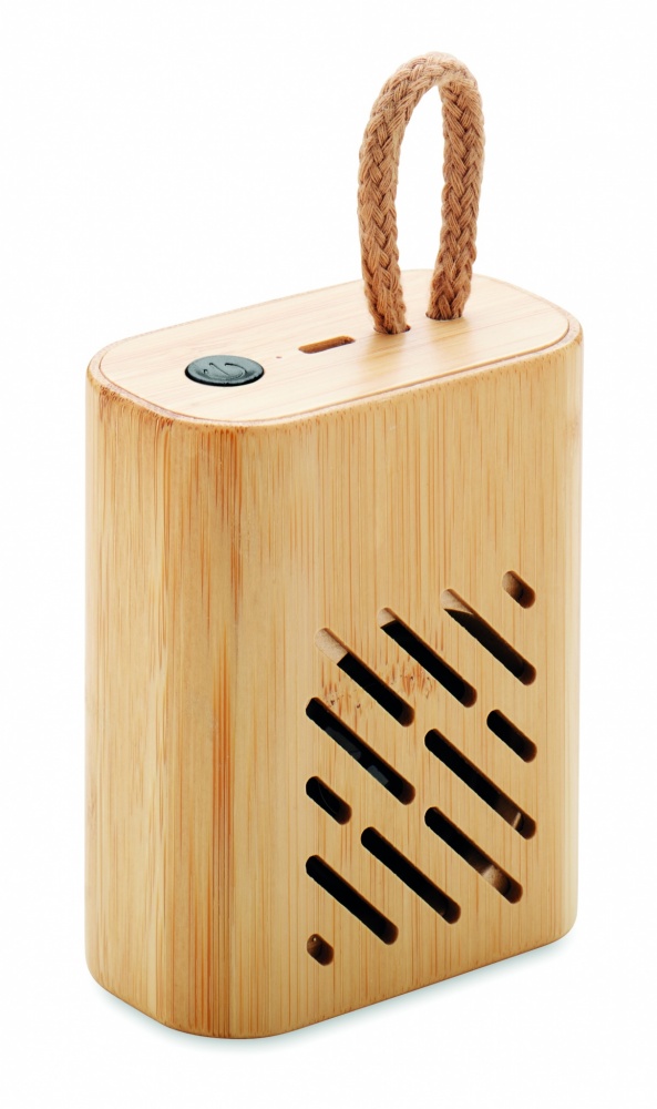 Logo trade promotional products picture of: 3W Bamboo wireless speaker