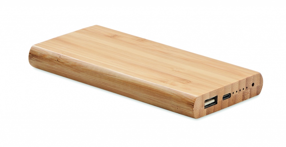 Logotrade promotional gift picture of: 6000 mAh Bamboo power bank