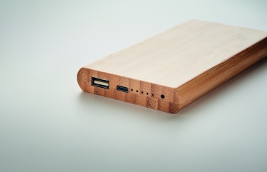 Logotrade promotional giveaway image of: 6000 mAh Bamboo power bank