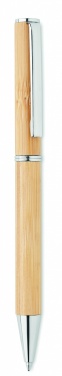 Logo trade promotional giveaway photo of: Bamboo twist type ball pen