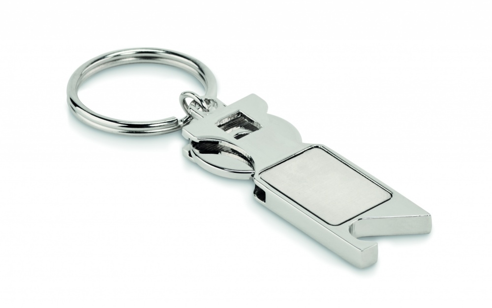 Logo trade promotional gift photo of: Euro Token key ring